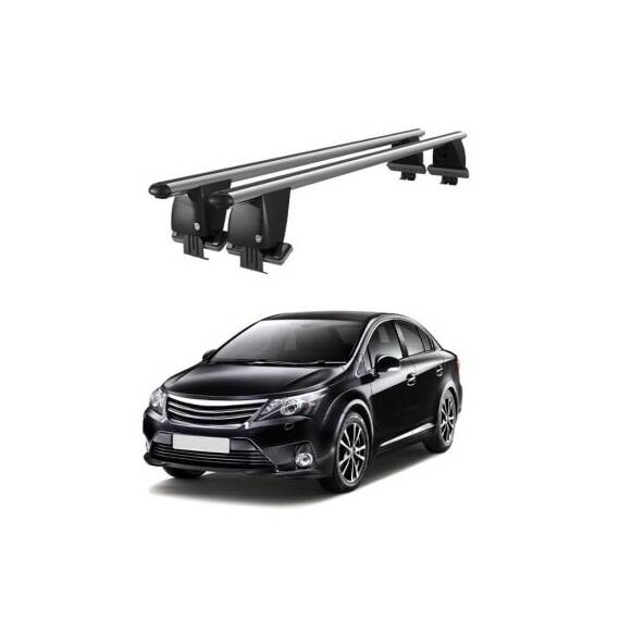 Bare transversale portbagaj auto aluminiu compatibile plafon neted Toyota Avensis T270 2009-2011 argintii sau negre Cod: CB200101 Kit-109 - - Roveli