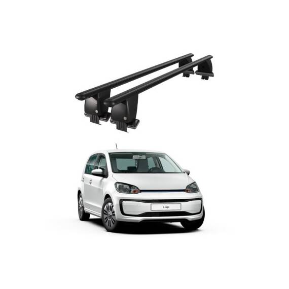 Bare transversale portbagaj auto aluminiu compatibile plafon neted Volkswagen E-Up! 2014-> argintii sau negre Cod: CB200101 Kit-103 - 7- Roveli