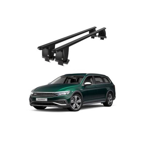 Bare transversale portbagaj auto aluminiu compatibile plafon neted Volkswagen Passat B8 Alltrack 2019-> argintii sau negre Cod: CB200101 Kit-101 - 6- Roveli