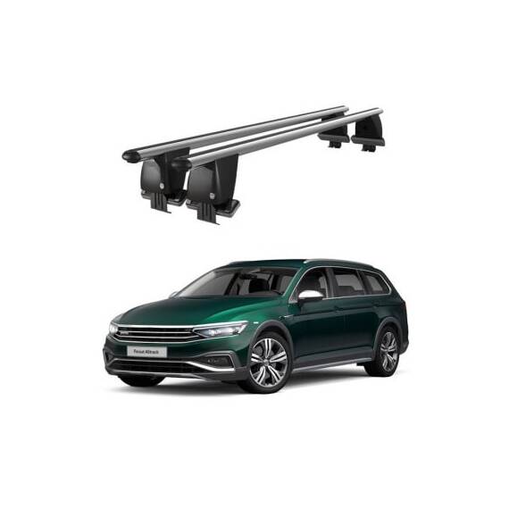 Bare transversale portbagaj auto aluminiu compatibile plafon neted Volkswagen Passat B8 Alltrack 2019-> argintii sau negre Cod: CB200101 Kit-101 - 7- Roveli