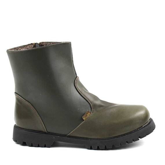 ​Cizme imblanite de barbati , din piele naturala 520-KAKI/H, Culoare (12): Kaki, Marime (12): 43 - 3- Roveli