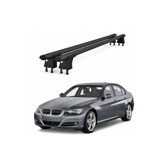Set bare transversale aluminiu cu prindere in puncte fixe compatibile BMW Seria 3 E90 2005-2012 negre sau argintii Cod: 120101 Kit 201 - 7- Roveli