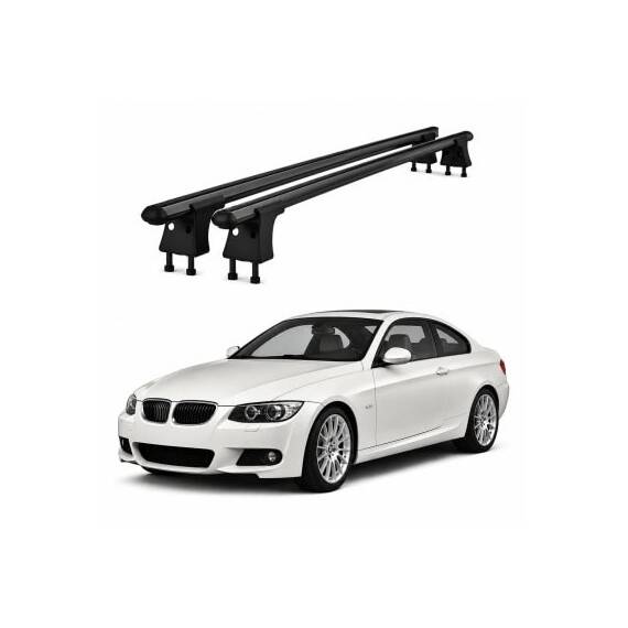 Set bare transversale aluminiu cu prindere in puncte fixe compatibile BMW Seria 3 E92 Coupe 2005-2013 negre sau argintii Cod: 120101 Kit 201 - 7- Roveli