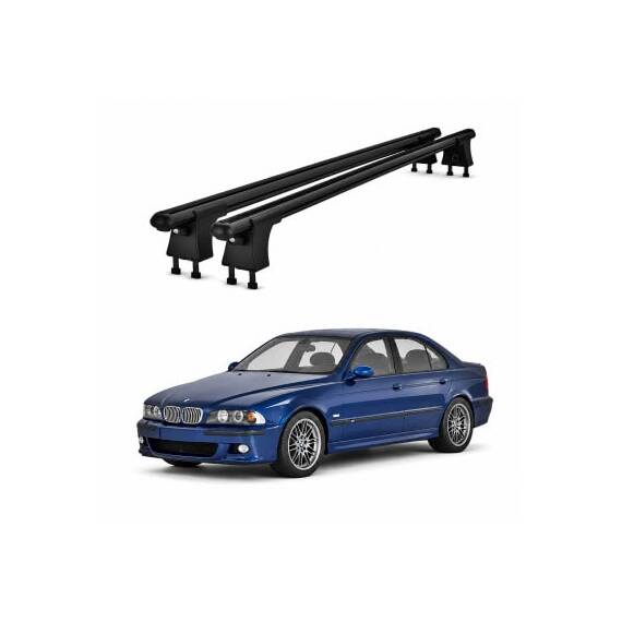 Set bare transversale aluminiu cu prindere in puncte fixe compatibile BMW Seria 5 E39 1995-2003 negre sau argintii Cod: 120101 Kit 201 - 7- Roveli