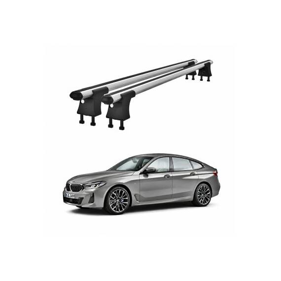 Set bare transversale aluminiu cu prindere in puncte fixe compatibile BMW Seria 6 G32 GT 2017-> negre sau argintii Cod: 120101 Kit 201 - - Roveli