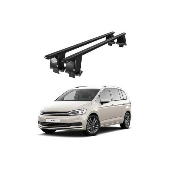 Bare transversale portbagaj auto aluminiu compatibile plafon neted Volkswagen Touran II 5T 2015-> argintii sau negre Cod: CB200101 Kit-108 - 7- Roveli