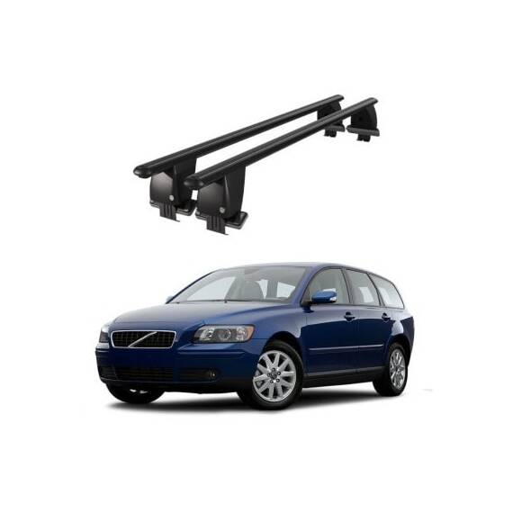 Bare transversale portbagaj auto aluminiu compatibile plafon neted Volvo V50 2008-2012 argintii sau negre Cod: CB200101 Kit-101 - 7- Roveli