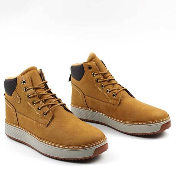 Bocanci barbatesti , imblaniti , potriviti stilului casual 723-CAMEL, Culoare (12): Camel, Marime (12): 43 - 2- Roveli