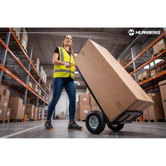 Carucior Transport Pliabil Humberg, Tip Roaba, Capacitate 250 kg, 2 Roti Mari Ranforsate Metalic, Cadru Otel Galvanizat, Platforma Durabila, 46x50x130 cm - 10- Roveli