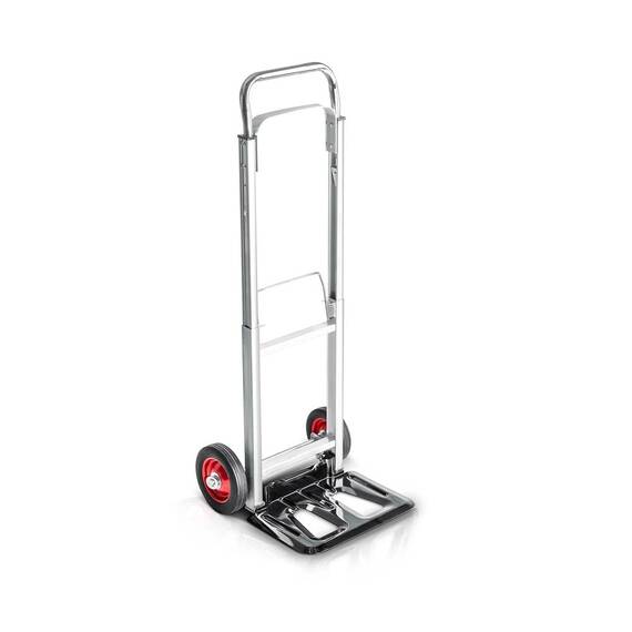 Carucior Transport Pliabil Humberg, Tip Roaba, Capacitate 90 kg, Otel Zincat, 2 Roti cu Ranforsare Metalica, Reglabil 71-108 cm, 41x40x108 cm, Negru Argintiu - - Roveli