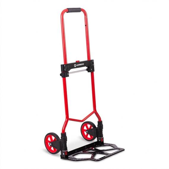 Carucior Transport Pliabil Humberg, Tip Roaba, Capacitate 100 kg, Otel Zincat, 2 Roti Pneumatice, Reglabil 71-198 cm, 71x42x30 cm - - Roveli