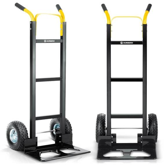 Carucior Transport Pliabil Humberg, Tip Roaba, Capacitate 250 kg, 2 Roti Mari Ranforsate Metalic, Cadru Otel Galvanizat, Platforma Durabila, 46x50x130 cm - 2- Roveli