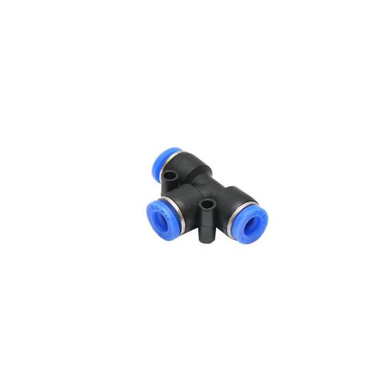 Mufa rapida T din plastic pentru furtun fi 6mm Cod: DISVA03 - 2- Roveli