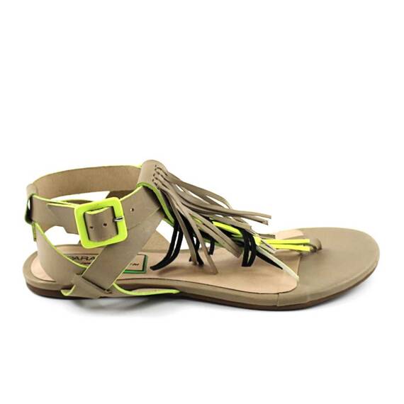 ​Sandale casual de dama , cu franjuri multicolori L03006-STONE - 4- Roveli