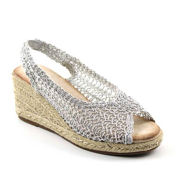 ​Sandale usoare de dama , cu platforma MRQ9208-SILVER - - Roveli