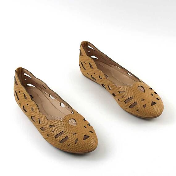 ​Balerini usori de dama , decupati LCL-16-BEIGE - 2- Roveli