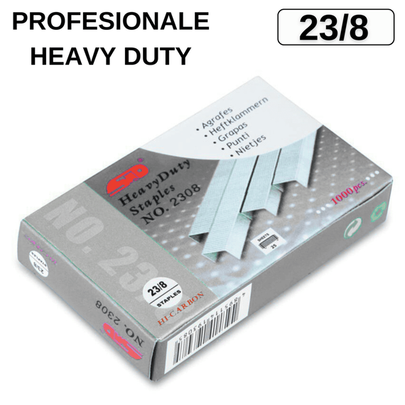 Capse 23/8 mm, 1000 buc/cutie, STD Heavy Duty - - Roveli