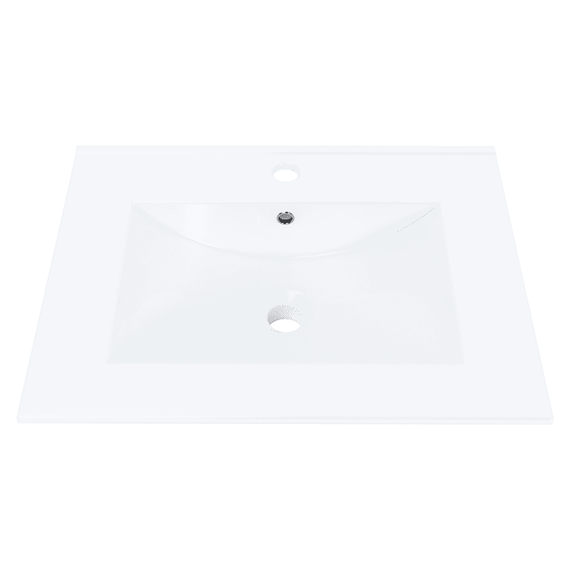 Chiuveta din ceramica, incastrata, alba, 60x46 cm, PRATO TYP 2 - 3- Roveli