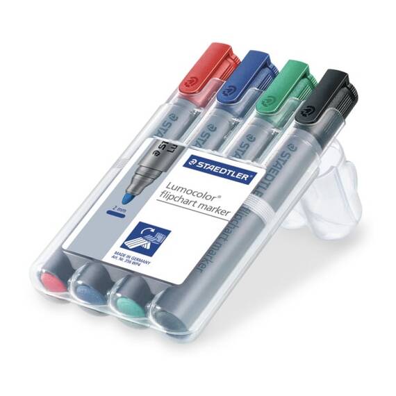 Marker flipchart STAEDTLER, 4 culori/set - 2- Roveli