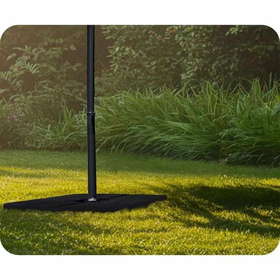 Baza pentru umbrela de gradina DacEnergy©, realizata din HDPE durabil, se umplute cu nisip sau apa,  4 bucati de carlige metalice, 100 x 100 cm - 2- Roveli