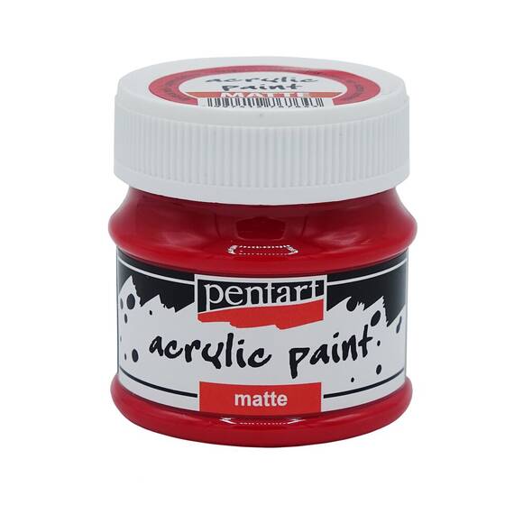 Culoare acrilica mata, 50 ml, PENTART Matte, Culoare (230): Lipstick Red - - Roveli
