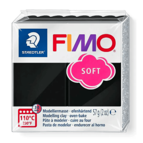 Lut polimeric Fimo Soft Black, 57g STH-8020-9 - - Roveli