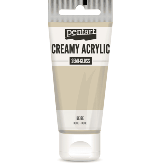Culoare acrilica creamy semi-gloss, 60 ml, PENTART, Culoare (230): Beige - - Roveli