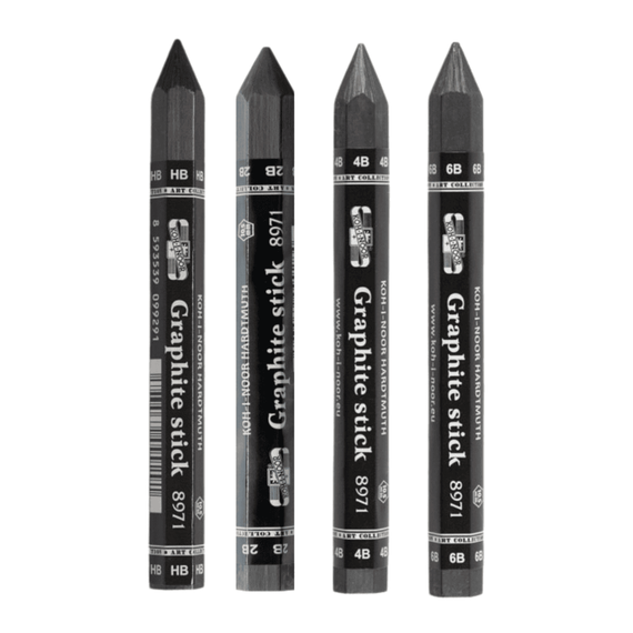 Creion grafit hexagonal KOH-I-NOOR, duritati mina HB-6B, Duritate mina (230): HB - - Roveli