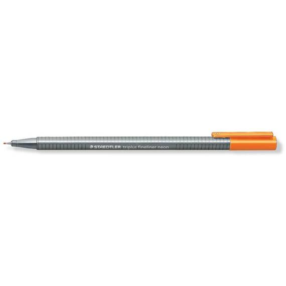 Fineliner 0.3 mm, STAEDTLER Triplus, Culoare (230): Portocaliu neon - - Roveli
