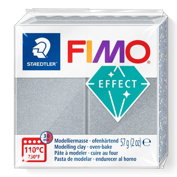 Lut polimeric Fimo Effect Silver, 57g STH-8010-81 - - Roveli
