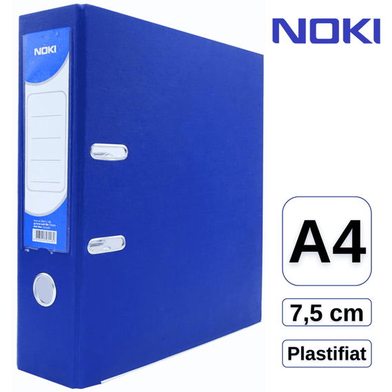Biblioraft plastifiat 7,5 cm, NOKI, Culoare (230): Albastru - 2- Roveli