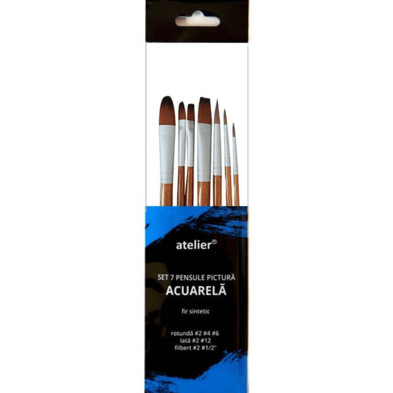 Pensule varfuri mixte pentru Acuarela 7 buc/set ATELIER - - Roveli