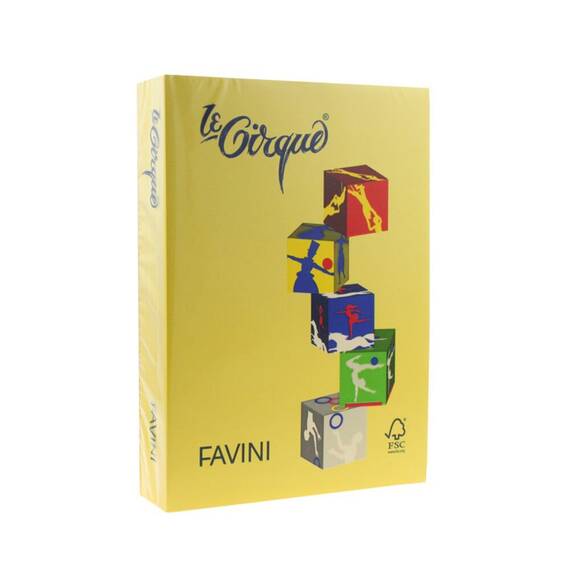 Hartie colorata Galben inchis A4, FAVINI, 80 g/mp, 500 coli/top, cod culoare 200 - - Roveli