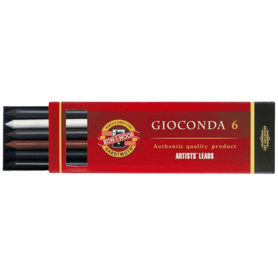 Set creta presata 5.6 mm Mix nr. 5, KOH-I-NOOR Gioconda, 6 buc/set - - Roveli