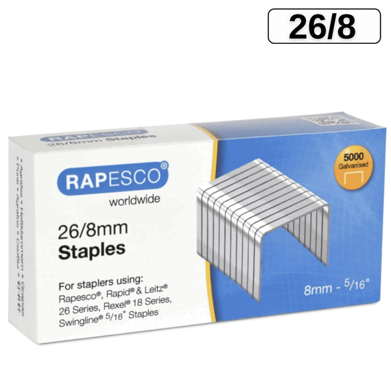 Capse 26/8, 5000 buc/cutie, RAPESCO - - Roveli
