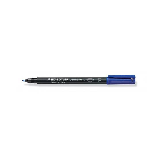 Marker permanent 0.6 mm, STAEDTLER Lumocolor F, Culoare (230): Albastru - 2- Roveli