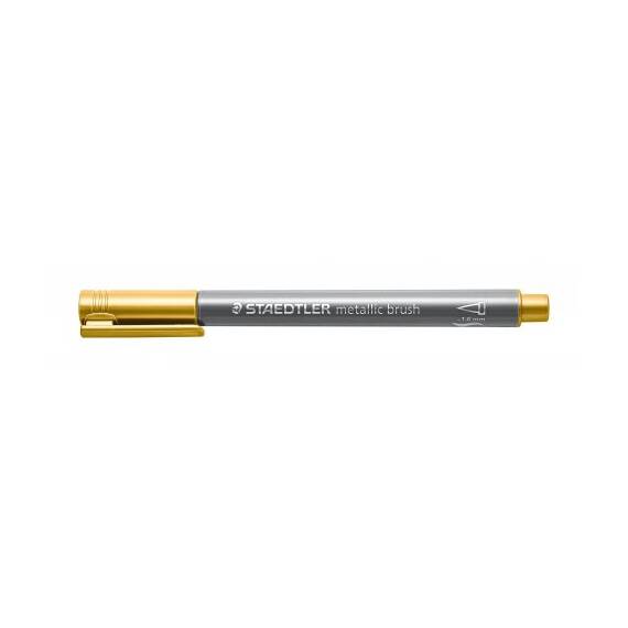 Marker caligrafie, culori metalizate, STAEDTLER, varf tip pensula, 7 culori/set - 4- Roveli