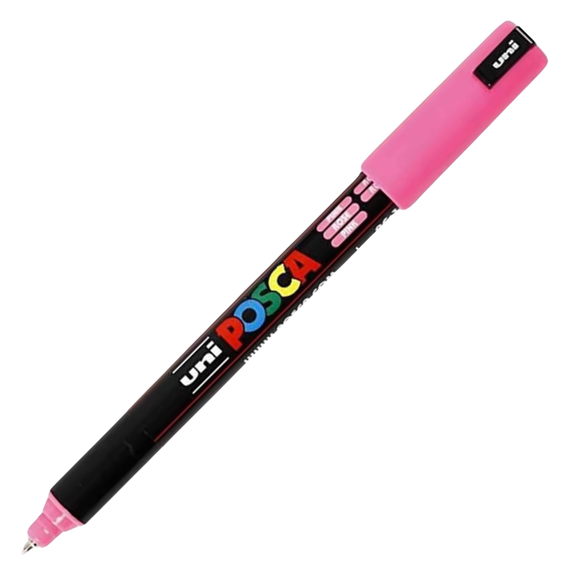 Marker Uni PC-1MR POSCA 0.7 mm varf fin metalic, Roz - - Roveli