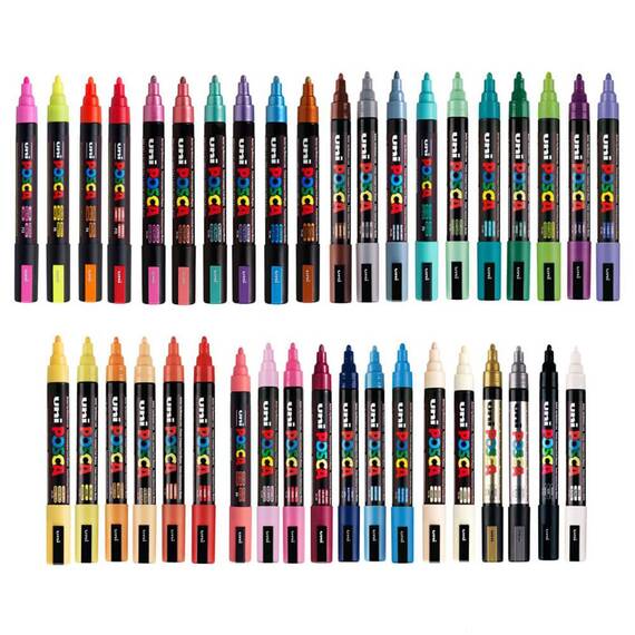 Marker Uni PC-5M POSCA 1.8-2.5 mm, Argintiu - 2- Roveli