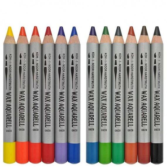Creion Wax Aquarell KOH-I-NOOR, Culoare (230): Galben - 2- Roveli