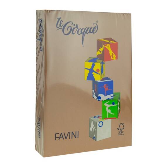 Hartie colorata Maro piele A4, FAVINI, 80 g/mp, 500 coli/top, cod culoare 300 - - Roveli