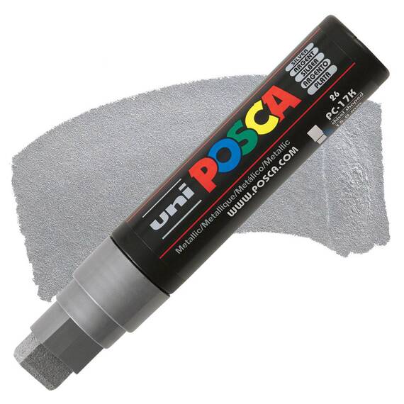 Marker UNI PC-17K POSCA 15.0 mm, Argintiu - - Roveli