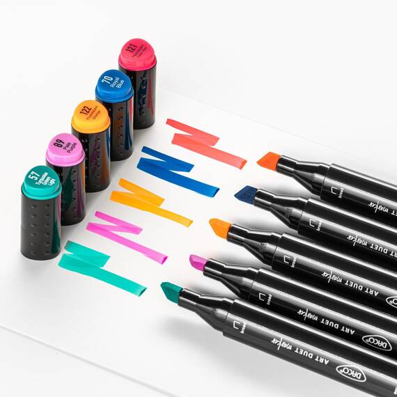 Marker grafic DACO Art Duet, 80 culori/set - 3- Roveli