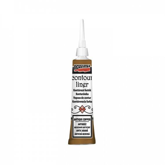 Contur liner 3D acrilic cupru antic 20 ml Pentart P10860 - - Roveli