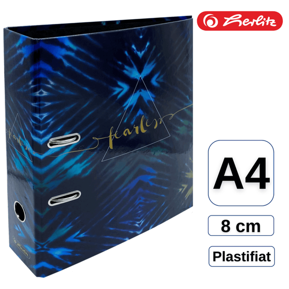 Biblioraft plastifiat A4, 8 cm, New Batik Fearless, HERLITZ MaX.file - - Roveli
