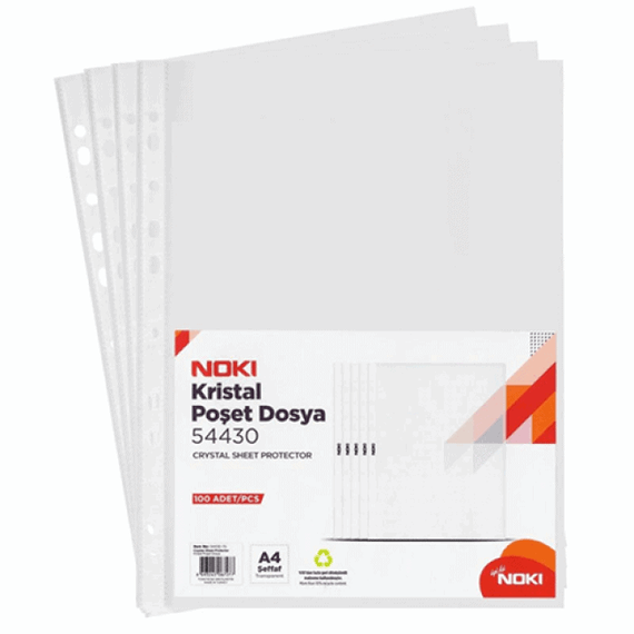File protectie cristal, 60 microni, 100 buc/set, A4, NOKI - 2- Roveli