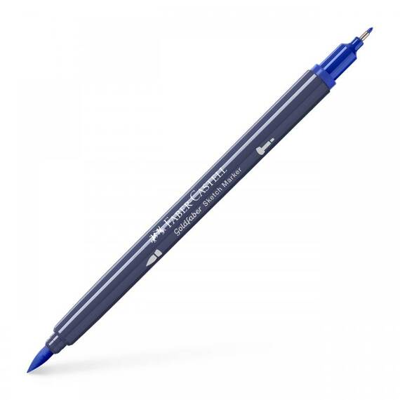 Sketch Marker cu 2 Capete, FABER-CASTELL Goldfaber, Culoare (230): Albastru indian - - Roveli