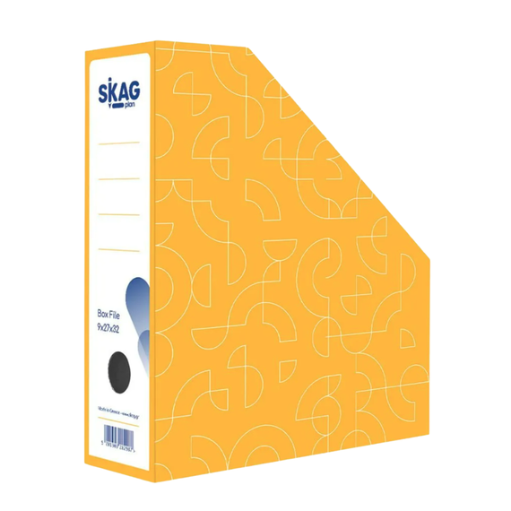 Suport vertical din carton pentru cataloage SKAG, Culoare (230): Galben - 2- Roveli