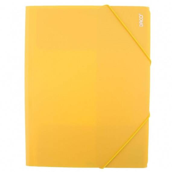 Mapa plastic A4, cu elastic DACO, Culoare (230): Galben - - Roveli