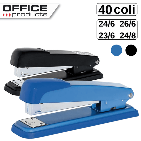 Capsator metalic 40 coli, OFFICE PRODUCTS, Culoare (230): Albastru - - Roveli